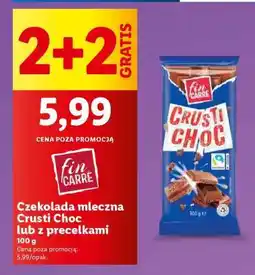 Lidl Czekolada mleczna Crusti Choc lub z precelkami oferta