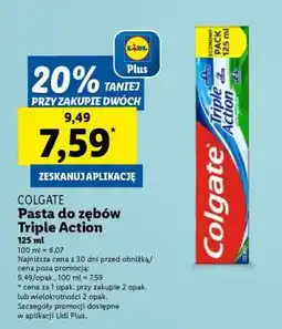 Lidl COLGATE Pasta do zębów Triple Action oferta