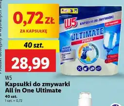 Lidl W5 Kapsułki do zmywarki All in One Ultimate oferta