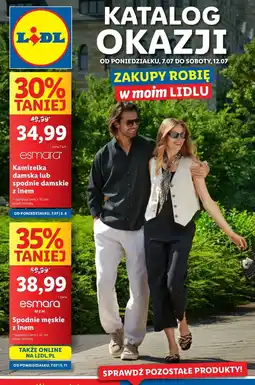 Lidl Spodnie męskie Esmara oferta