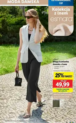 Lidl Kamizelka z lnem 34-46 Esmara oferta