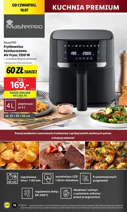 Lidl Frytkownica 1350 w Masterpro oferta