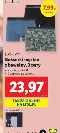 Lidl Bokserki męskie m-xxl Livergy oferta