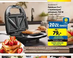Lidl Opiekacz do kanapek 750w Silvercrest oferta