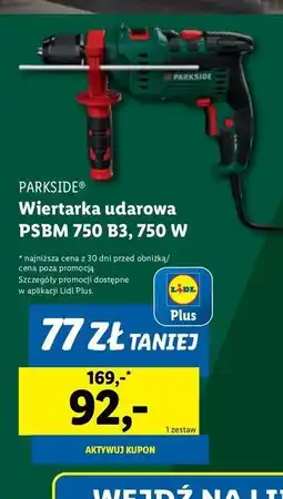 Lidl Wiertarka udarowa 750 w Parkside oferta
