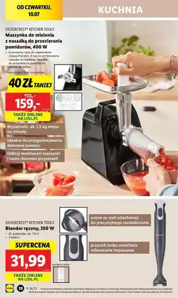Lidl Maszynka do mielenia mięsa 400 w Silvercrest oferta