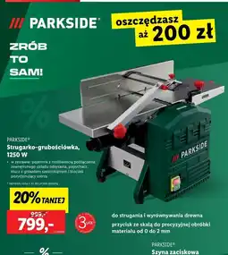 Lidl Strugarka i wyrówniarkogrubiarka 1250 w Parkside oferta