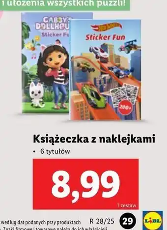 Lidl Ksiażeczka z naklejkami oferta