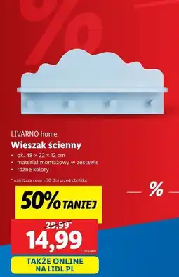 Lidl Wieszak ścienny 48 x 22 12 cm Livarno Home oferta