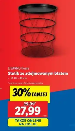 Lidl Stolik 40 x 46 cm Livarno Home oferta