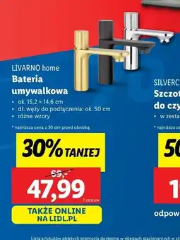 Lidl Bateria umywalkowa Livarno Home oferta