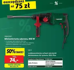 Lidl Młotowiertarka 800w Parkside oferta