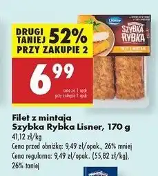 Biedronka Filety z mintaja w chrupiącej panierce Lisner Szybka Rybka oferta
