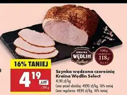 Biedronka Szynka wędzona z czereśnią Kraina Wędlin Select oferta
