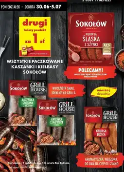 Biedronka Kiełbasa śląska z szynki Sokołów oferta