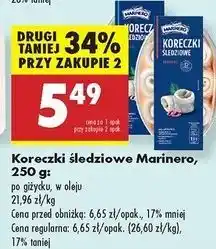 Biedronka Koreczki śledziowe w oleju Marinero oferta