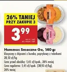 Biedronka Hummus paprykowy z talarkami Smacznego! oferta
