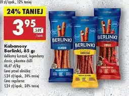 Biedronka Kabanosy pikantne chilli Morliny Berlinki oferta