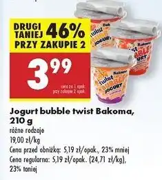 Biedronka Jogurt ananas kokos Bakoma Bubble Twist oferta