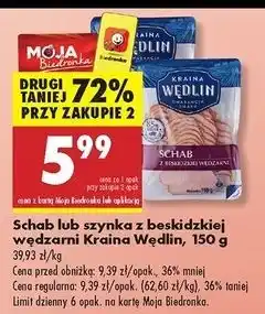 Biedronka Szynka z beskidzkiej wędzarni Kraina Wędlin oferta