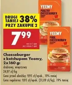 Biedronka Cheeseburger wieprzowy z ketchupem Yeemy oferta