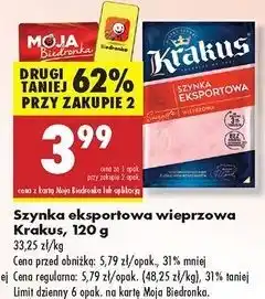 Biedronka Szynka eksportowa Krakus Animex oferta
