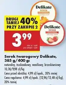 Biedronka Serek twarogowy naturalny Delikate oferta