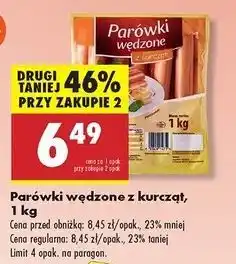 Biedronka Parówki wędzone z kurcząt Konspol oferta