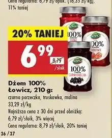 Biedronka Dżem malinowy Łowicz 100% Z Owoców oferta