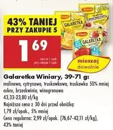 Biedronka Galaretka truskawkowa 50% mniej cukru Winiary oferta