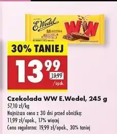Biedronka Czekolada mleczna z wafelkami peanut butter E. Wedel Ww oferta