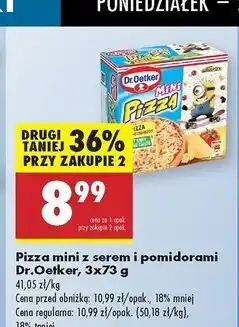 Biedronka Mini pizza z serem i szynką Dr. Oetker Minipizza oferta