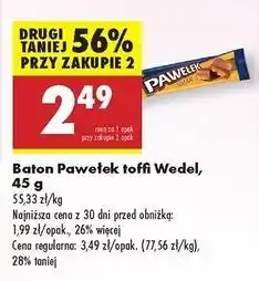 Biedronka Baton toffi E. Wedel Pawełek oferta