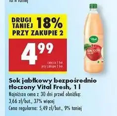 Biedronka Sok jabłkowy Vital Fresh oferta