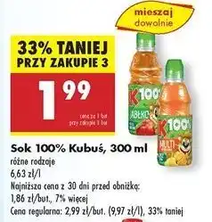 Biedronka Sok jabłkowy Kubuś 100% oferta