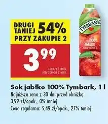 Biedronka Sok jabłkowy Tymbark oferta