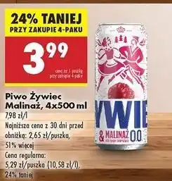 Biedronka Piwo Żywiec Malinaż oferta
