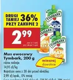 Biedronka Mus mango-jabłko-banan-brzoskwinia Tymbark oferta
