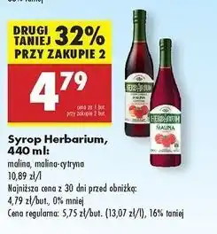 Biedronka Syrop malina z cytryną Herbarium oferta