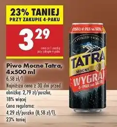 Biedronka Piwo Tatra Mocne oferta