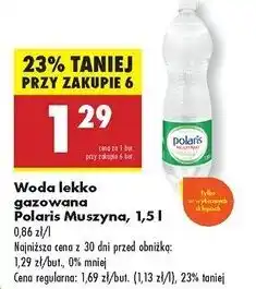 Biedronka Woda lekko gazowana Polaris Muszyński oferta