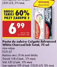 Biedronka Pasta do zębów charcoal Colgate Advanced White oferta