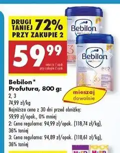 Biedronka Mleko 3 Bebilon Profutura Duo Biotik oferta