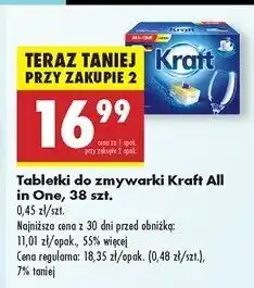 Biedronka Tabletki do zmywarek lemon Kraft All In One oferta