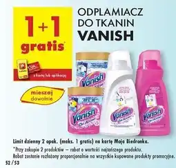 Biedronka Odplamiacz w proszku white Vanish Oxi Action oferta