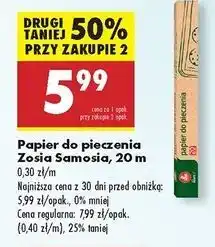 Biedronka Papier do pieczenia 20 m Zosia Samosia oferta