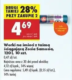 Biedronka Worki na śmieci z taśmą 120 l Zosia Samosia oferta