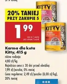 Biedronka Karma dla kota z kurczakiem i cielęciną Kitty oferta