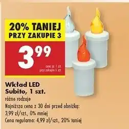 Biedronka Wkład do znicza elektrycznego Subito oferta