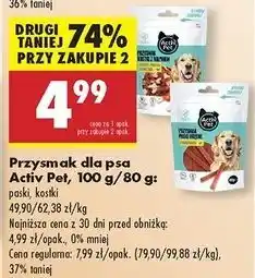 Biedronka Kostki dla psa z wapnem drobiowe Activ Pet oferta